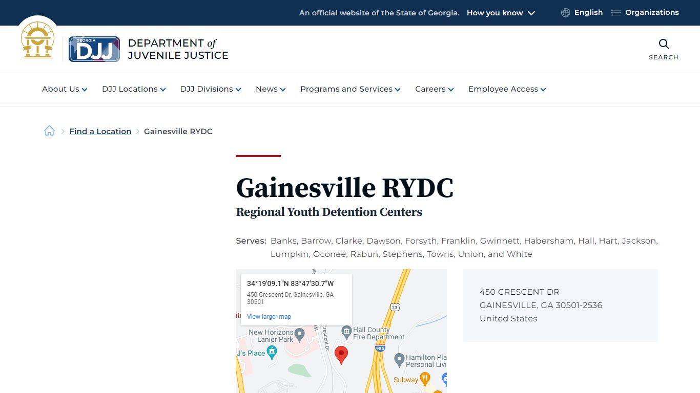 Gainesville RYDC | Department of Juvenile Justice